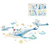 Creative Cartoon Removable 3D Wall Stickers Whale Flying In The Air Decoration For Children Room-04