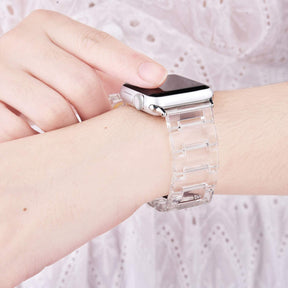 Clear Resin Watch Strap For Apple iWatch-Clear