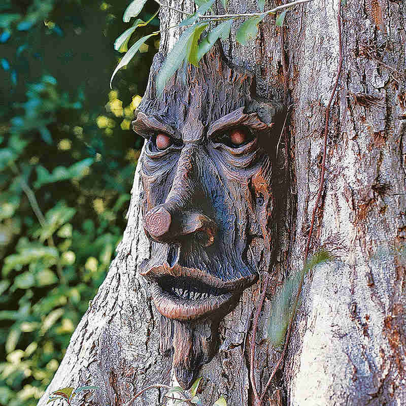 Tree Sculpture Statue Polyresin Waterproof for Outdoor Patio Trees or Garden Decoration