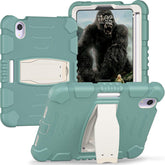 KingKong iPad Case For iPad Mini 6 Three-Layer Hybrid Protective Case With Holder-EmeraldGreen