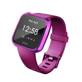 For Fitbit Versa Lite Electroplated Soft TPU Slim Watch Case -Purple