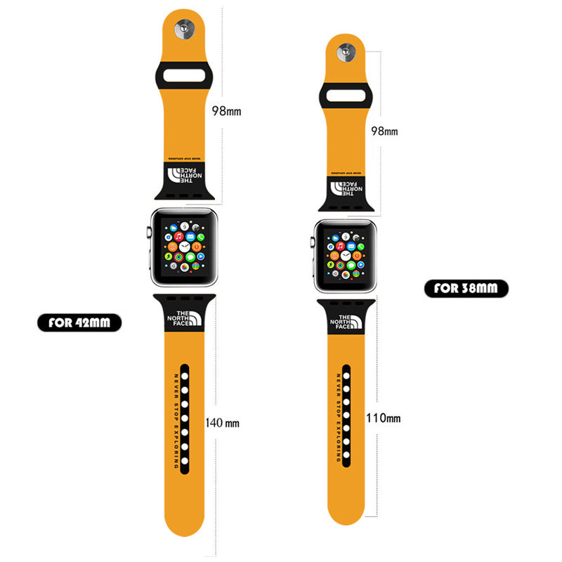 Sports Band Soft Silicone Breathable Waterproof for Apple Watch-Orange
