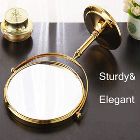 6in Standing Mirror Dual-Sided Magnifying Makeup Mirror-Gold