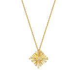 Womens Geometric Irregular Star Pendant Necklace-Gold