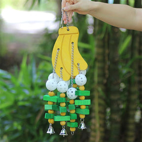 Big Bird Parrot Toy for African Grey Macaw Parrot-Banana