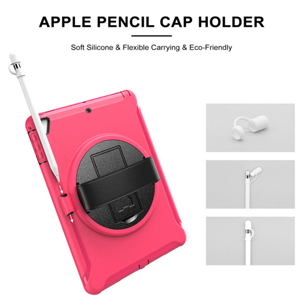 Spider Man 3-Layer Multi-Function Case With Pencil Holder+Cap For iPad 5/6 iPad Air1/2 iPad Pro 9.7-Rose Red