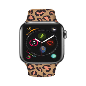 Fashion Leopard Pattern Silicone Watchband for Apple Watch SE & Series 6/5/4/3/2/1-B18