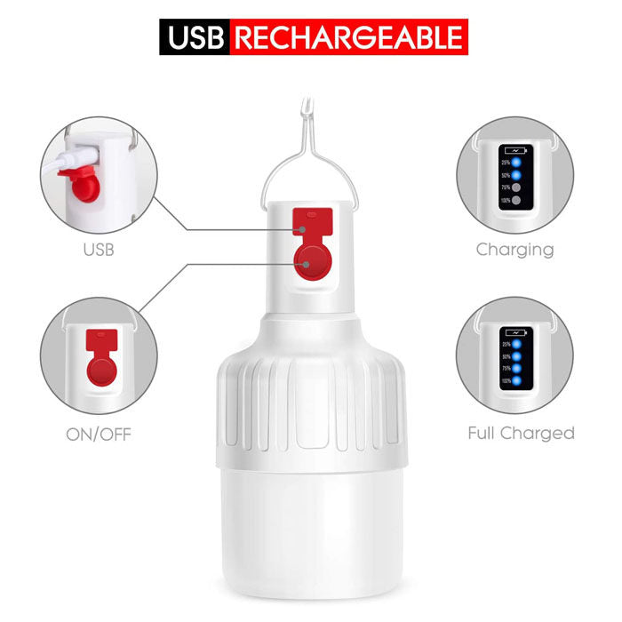 4 Pack Rechargeable LED Camping Lantern With Hanging Hooks-7813