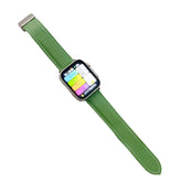 Litchi Grained Leather Band with Magnetic Buckle for Apple Watch-Green