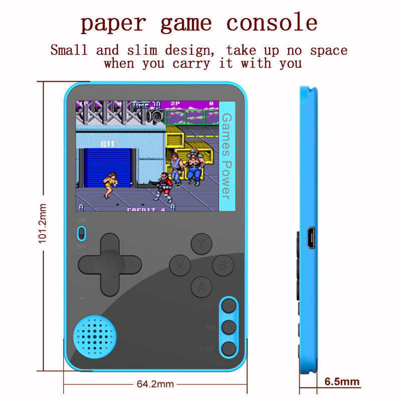 2.4 in Retro Handheld Video Game Console Built-in 500 Games Great Gift for Kids-Blue