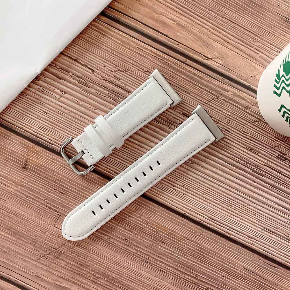 Shell Pattern Leather Watch Band For Samsung Galaxy Watch 42/46mm Gear S3 Frontier/Classic(White)