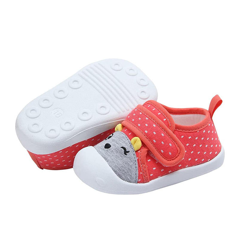 Girls Boys Breathable Non-Slip Sneakers First Walkers Shoes-Pink