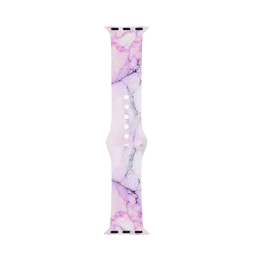 Color Printing Silicone Watch Band For Apple Watch SE/6/5/4/3/2/1(Marbling)