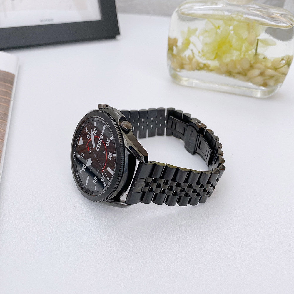 Stainless Steel Watch Band With Butterfly Buckle For Samsung S3/Galaxy Watch 46mm(Black)