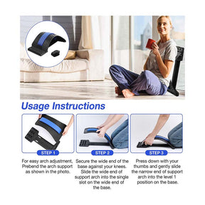 Lumbar Massager for Intervertebral Disc Sciatica Back Stretching Equipment-Green