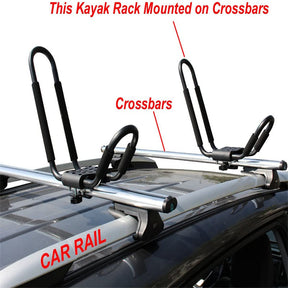 2 Pairs Car Kayak Roof Baggage Bracket Rooftop Mount Accessories