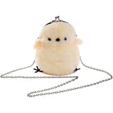 Women Cute Chick Plush Crossbody Bag Chic Small Cell Phone Wallet For Girls-LightYellow