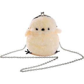 Women Cute Chick Plush Crossbody Bag Chic Small Cell Phone Wallet For Girls-LightYellow