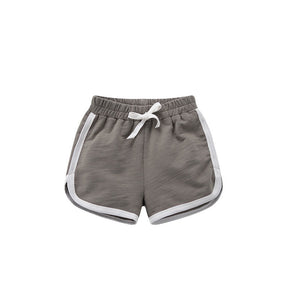 Kids 3 Pack 100% Cotton Sport Jogger Shorts Casual Elastic Pants-A