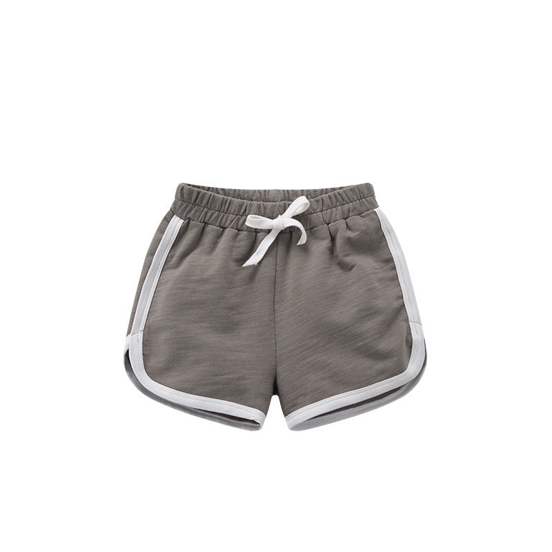 Kids 3 Pack 100% Cotton Sport Jogger Shorts Casual Elastic Pants-A