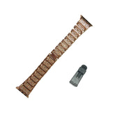 MZ Stainless Steel Watch Band Adjustable Wristbands for Apple IWatch Series SE/1/2/3/4/5/6 For Women-Rose Gold