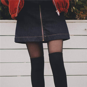 6 Packs D Womens Long Solid Color Socks Over Knee Thigh High Socks Warm Stocking