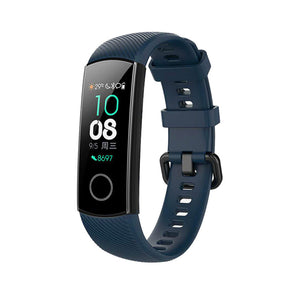 HWRY Silicone Watch Band Quick Release Strap Replacement Wristband For Huawei Band 4/5 And Honor Band 4/5 For Women-Midnight Blue