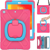 B-OnePiece iPad Case+Neck Strap For iPad Mini 1/2/3/4/5/6-Rose&Blue