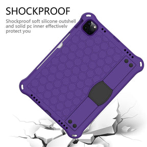 Hive iPad Case For iPad Pro11/Air4/Air5 10.9 Durable Stand Cover With Shoulder Strap-PurpleBlack
