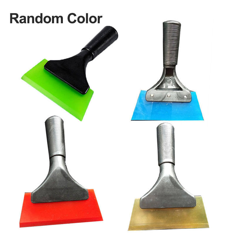 Small Squeegee for Mirror Glass Window Cleaner with Non-Slip Handle-Random Color