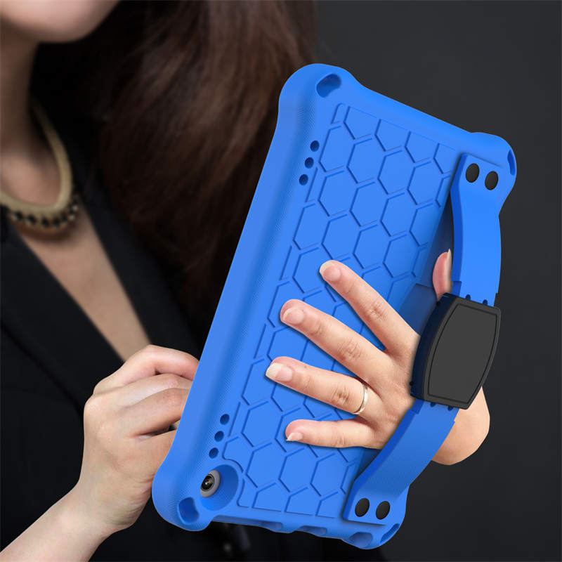 Hive Kindle Fire HD8/HD8 Plus (2020) Tablet Case Durable Stand Cover With Shoulder Strap-BlueBlack