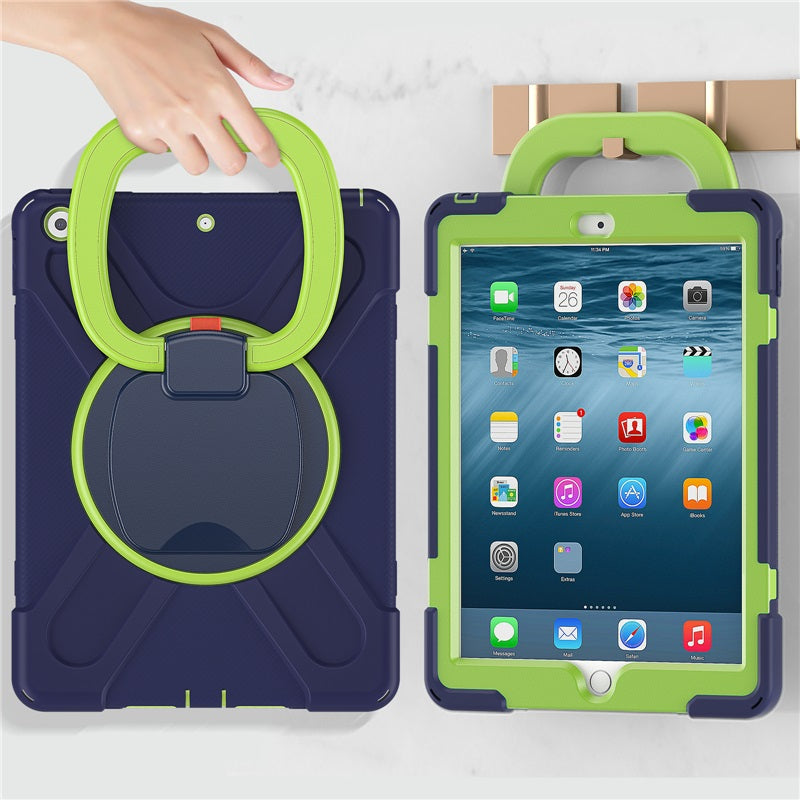 B-OnePiece iPad Case+Neck Strap For iPad 7/8/9 10.2inch-NavyBlue&Olivia