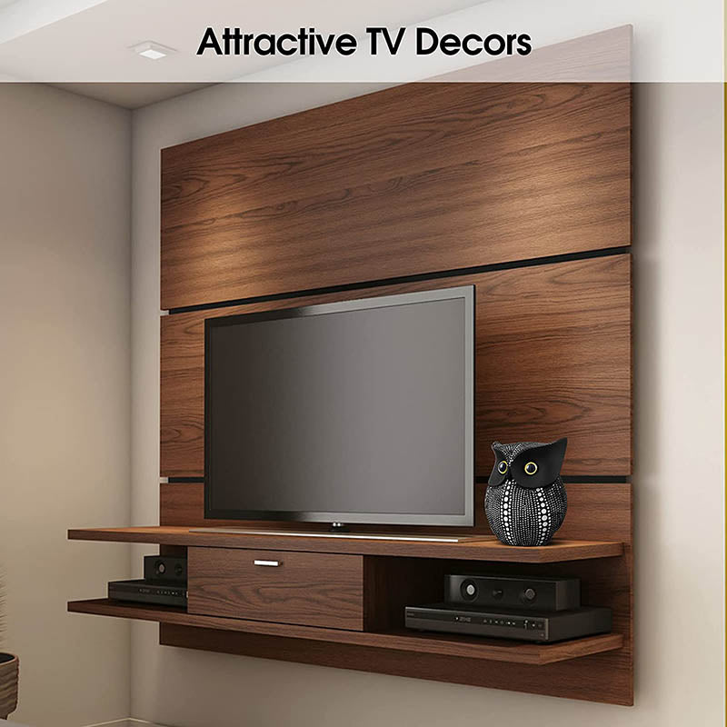 Owl Statue for Home Decor Accents Living Room Office Bedroom Kitchen Laundry House Apartment Dorm Bar -Black