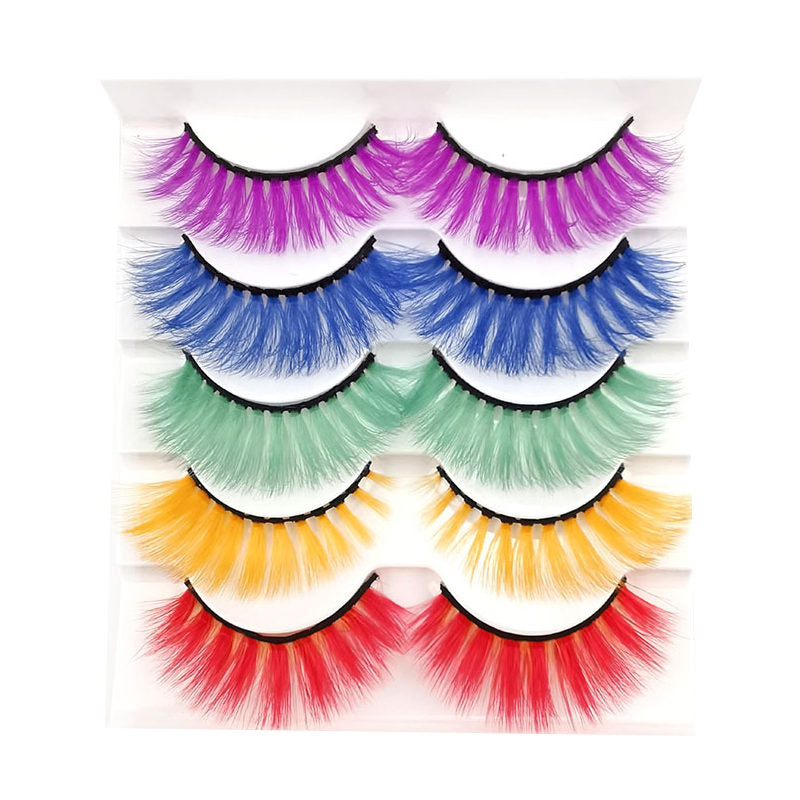 3D False Eyelashes Colored Thick Lashes for Performance Halloween-4