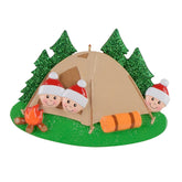 Camping Family of 3 Christmas Ornament DIY Tree Pendant