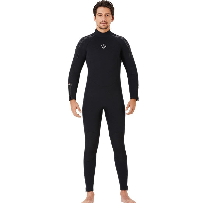 Adore Wetsuits Men's 5mm Premium Neoprene Full Suits for Scuba Diving,Spearfishing,Snorkeling,Surfing,Canoeing Dive Skin-D530003-Black