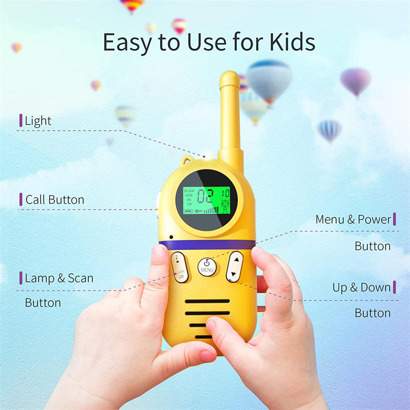 3 Pcs Kids Walkie Talkies Rechargeable 3 Miles Range 22 Channels for Camping-1