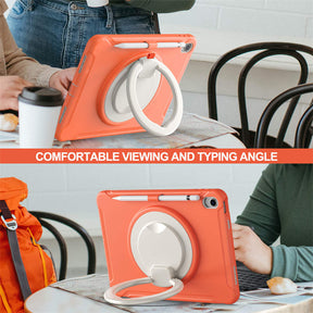 Tablet Case For iPad 10th Full Body Protection with 360¡ã Stand Portable-Orange