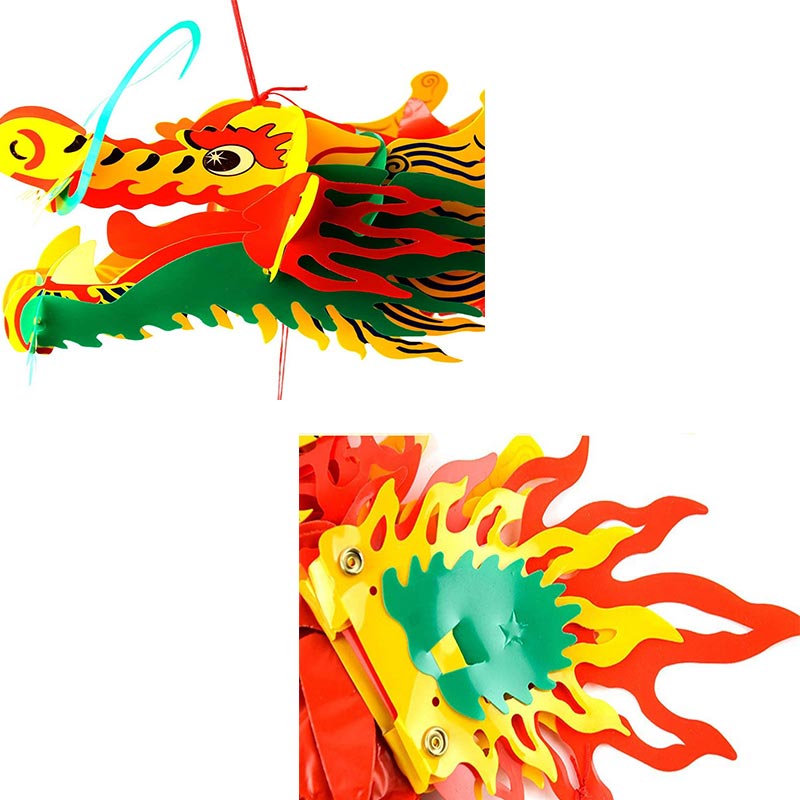 3D Chinese New Year Paper Dragon Garland Hanging Decoration New Year Party Ornaments 39 Inch