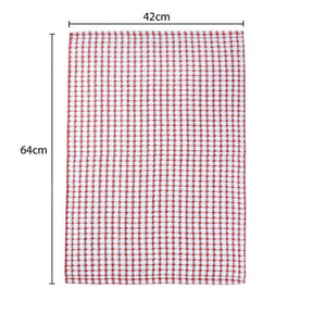 6 Pack Kitchen Dish Towels 42 x 64CM Cotton Lattice Dish Rags for Washing Drying Dishes-Mixed Color