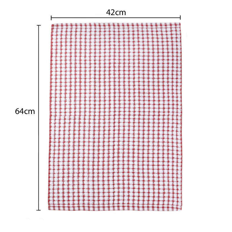 6 Pack Kitchen Dish Towels 42 x 64CM Cotton Lattice Dish Rags for Washing Drying Dishes-Mixed Color