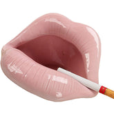 Creative Ceramic Cigarette Ashtrays with Lips Style Fashion Home Decorations-Pink