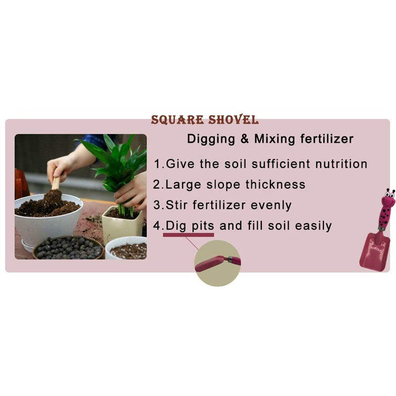 Home & Living20.5cm Kids Gardening Tools Mini Purple Shovel Safe Toy Gardening Tools for Soil Planting Digging Transplanting