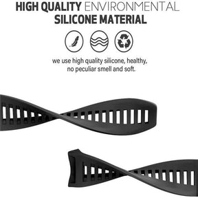 For Garmin Instinct Watchband Soft Silicone Adjustable Replacement Strap 22MM Black Steel Buckle-Teal