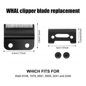 2 Sets Adjustable Hair Clippers Blades 2-Hole Hair Trimmer Replacement Blades for Wahl 8148-Black