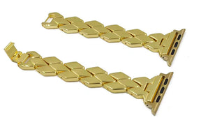 LX Stainless Steel Watch Band Quick Release Wristbands for Apple IWatch Series SE/1/2/3/4/5/6 For Women-Gold