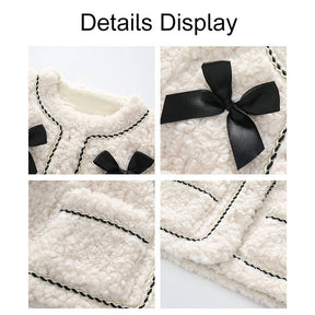 Girls Sherpa Short Coat Toddler Winter Jacket Warm Outwear Clothes 2-10 Years