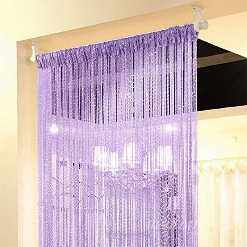 Home Decor Sequin Curtain for Doorway 37x79 inch Hanging-Purple