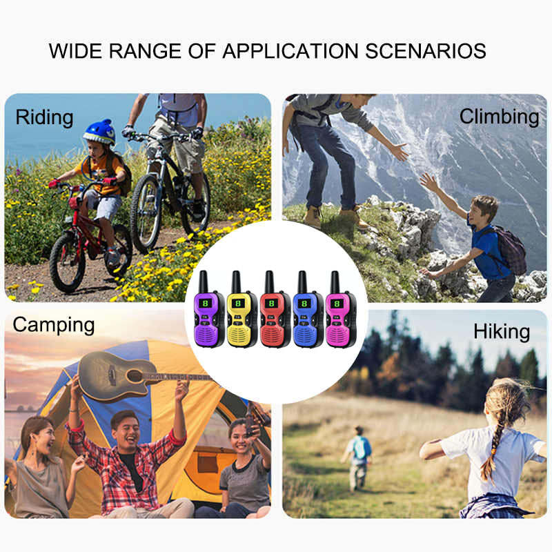 5 Pcs Kids Walkie Talkies Rechargeable Long Range Camping Toys