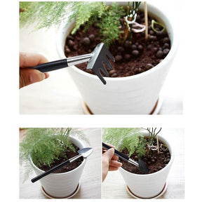 Home & Living15 Pieces Mini Garden Hand Transplanting Succulent Tools Miniature Planting Set -Black